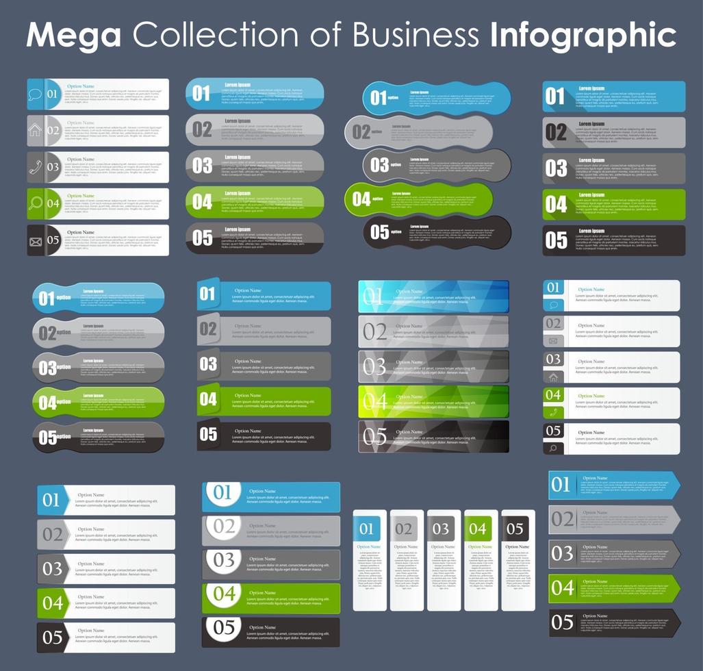 set infographic sjablonen voor zakelijke vectorillustratie vector