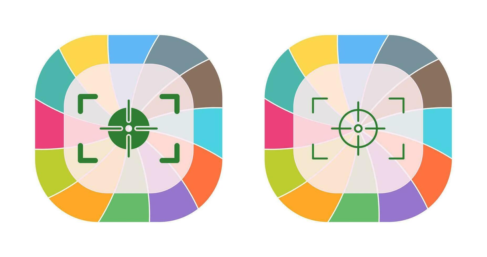 uniek focus horizontaal vector icoon