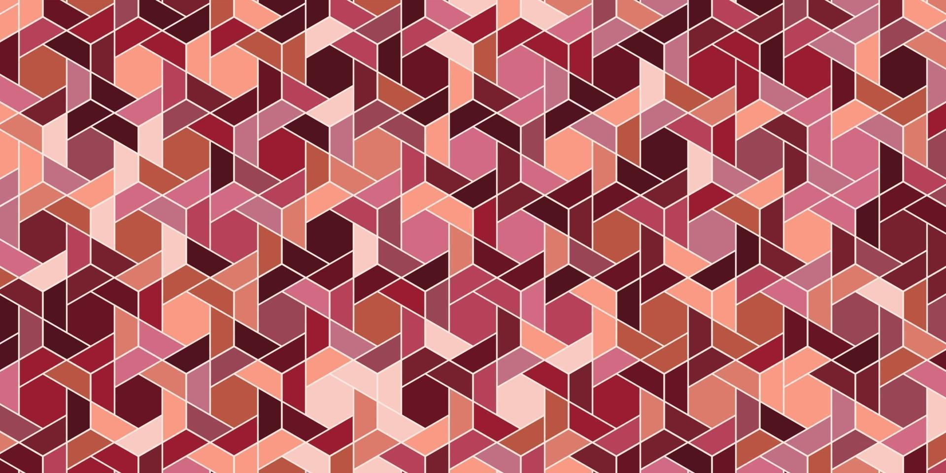 abstracte geometrische naadloze patroon met driehoek vorm roze achtergrond pink vector