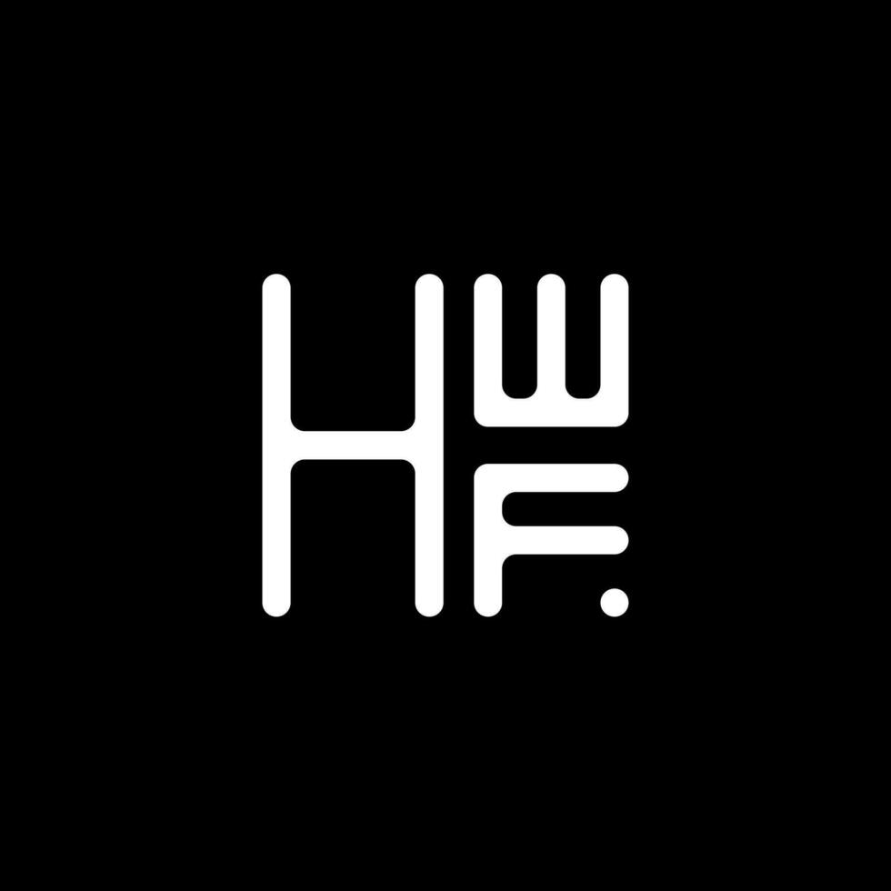 hwf brief logo vector ontwerp, hwf gemakkelijk en modern logo. hwf luxueus alfabet ontwerp