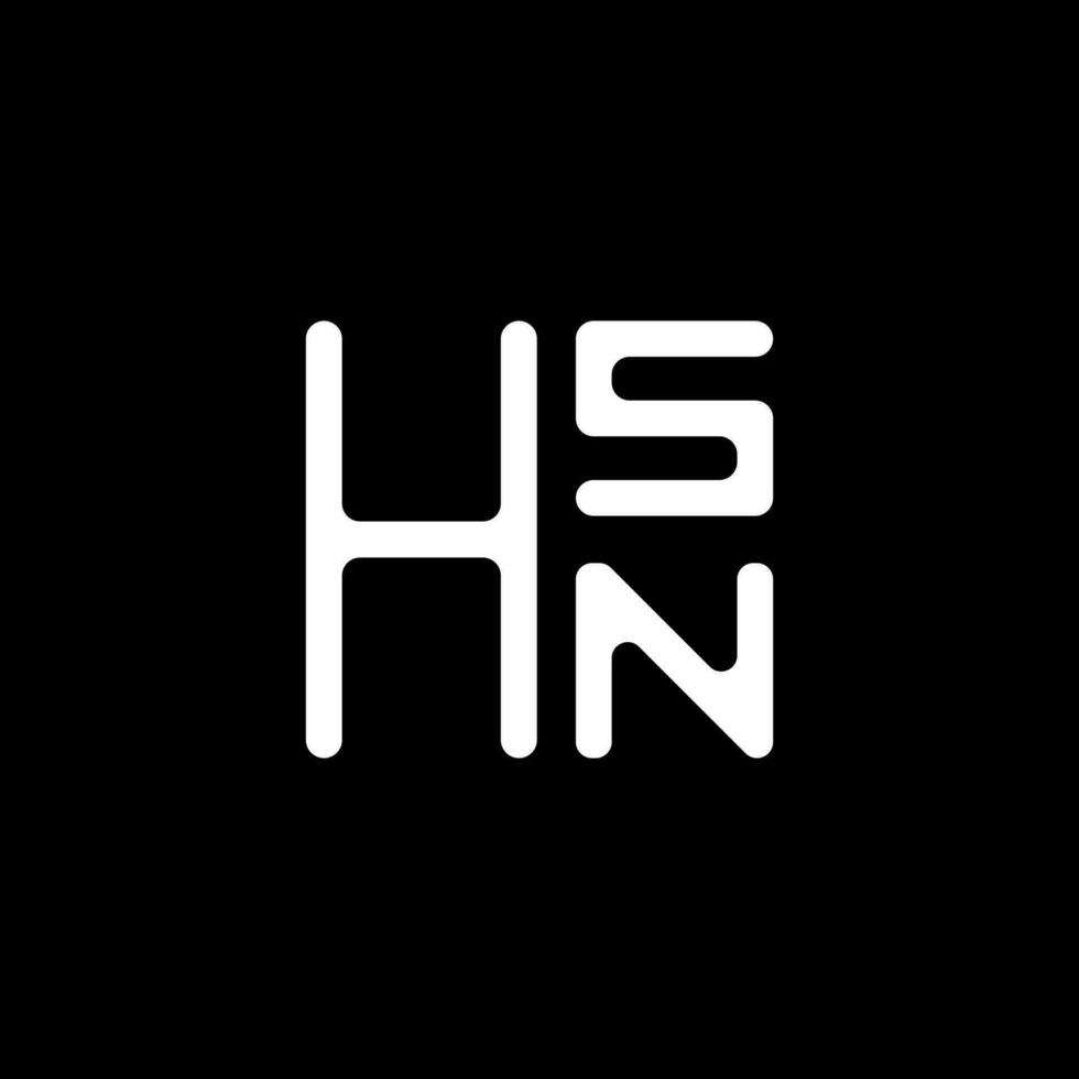 hsn brief logo vector ontwerp, hsn gemakkelijk en modern logo. hsn luxueus alfabet ontwerp