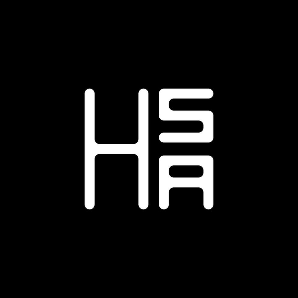 hsa brief logo vector ontwerp, hsa gemakkelijk en modern logo. hsa luxueus alfabet ontwerp