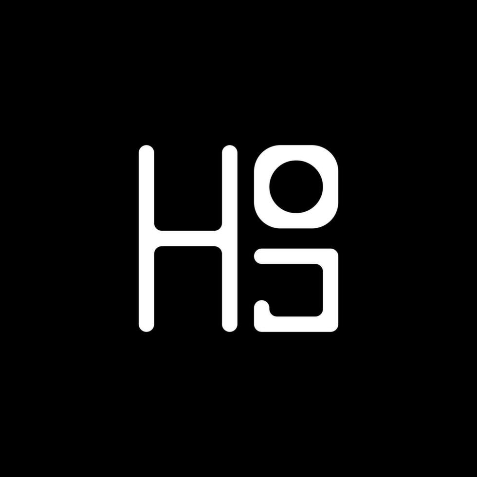 hoj brief logo vector ontwerp, hoj gemakkelijk en modern logo. hoj luxueus alfabet ontwerp