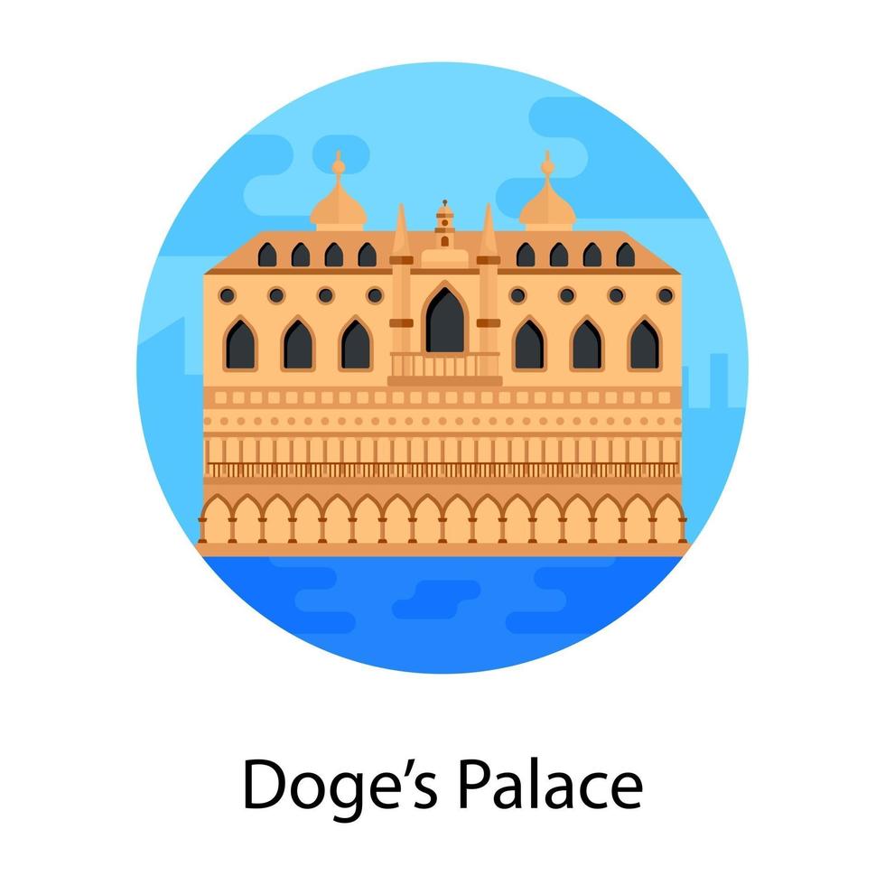 Dogenpaleis landmark vector