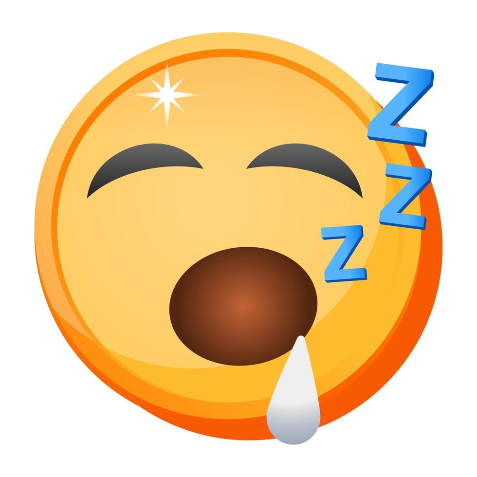 snooze emoticon ontwerp vector