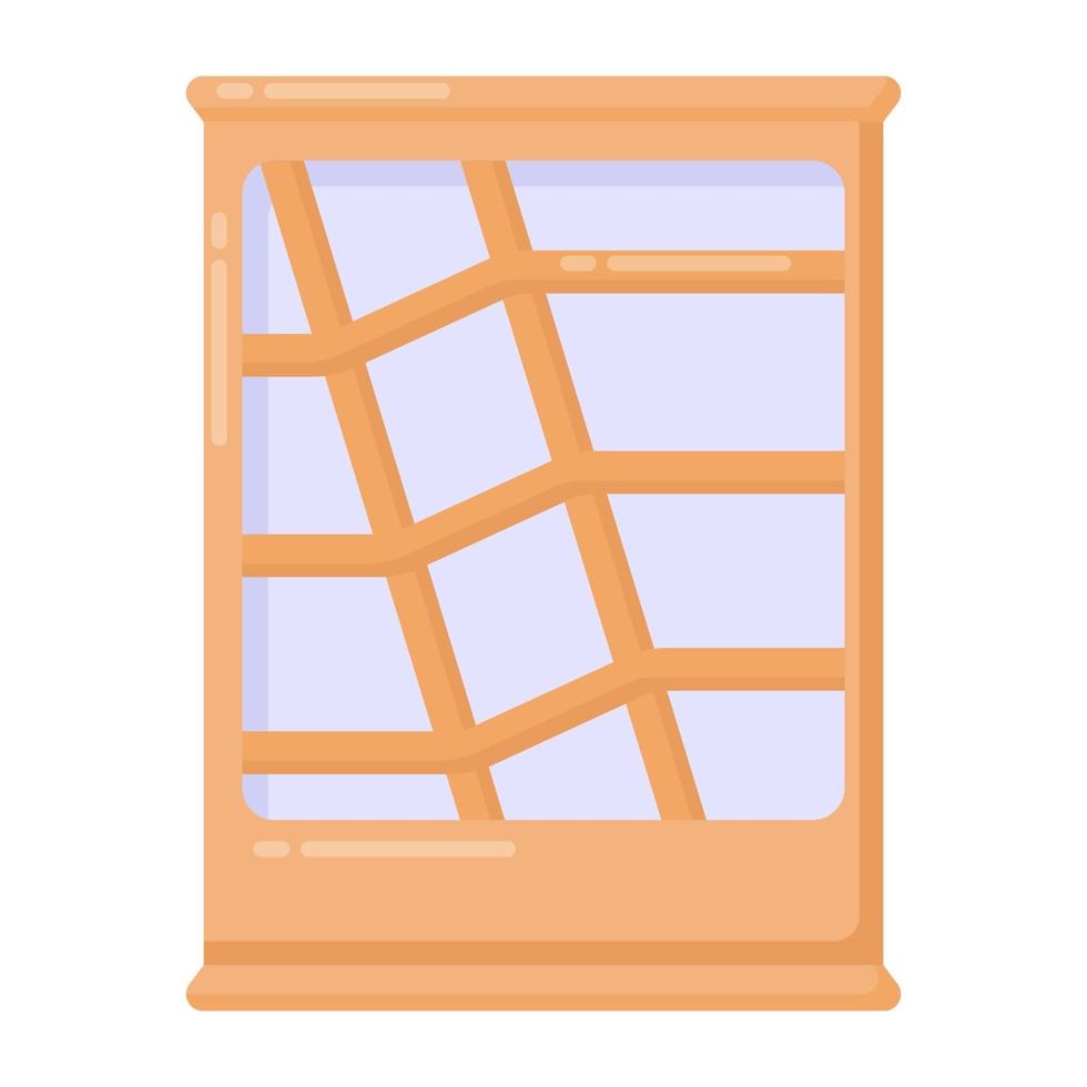 glazen vitrine vector