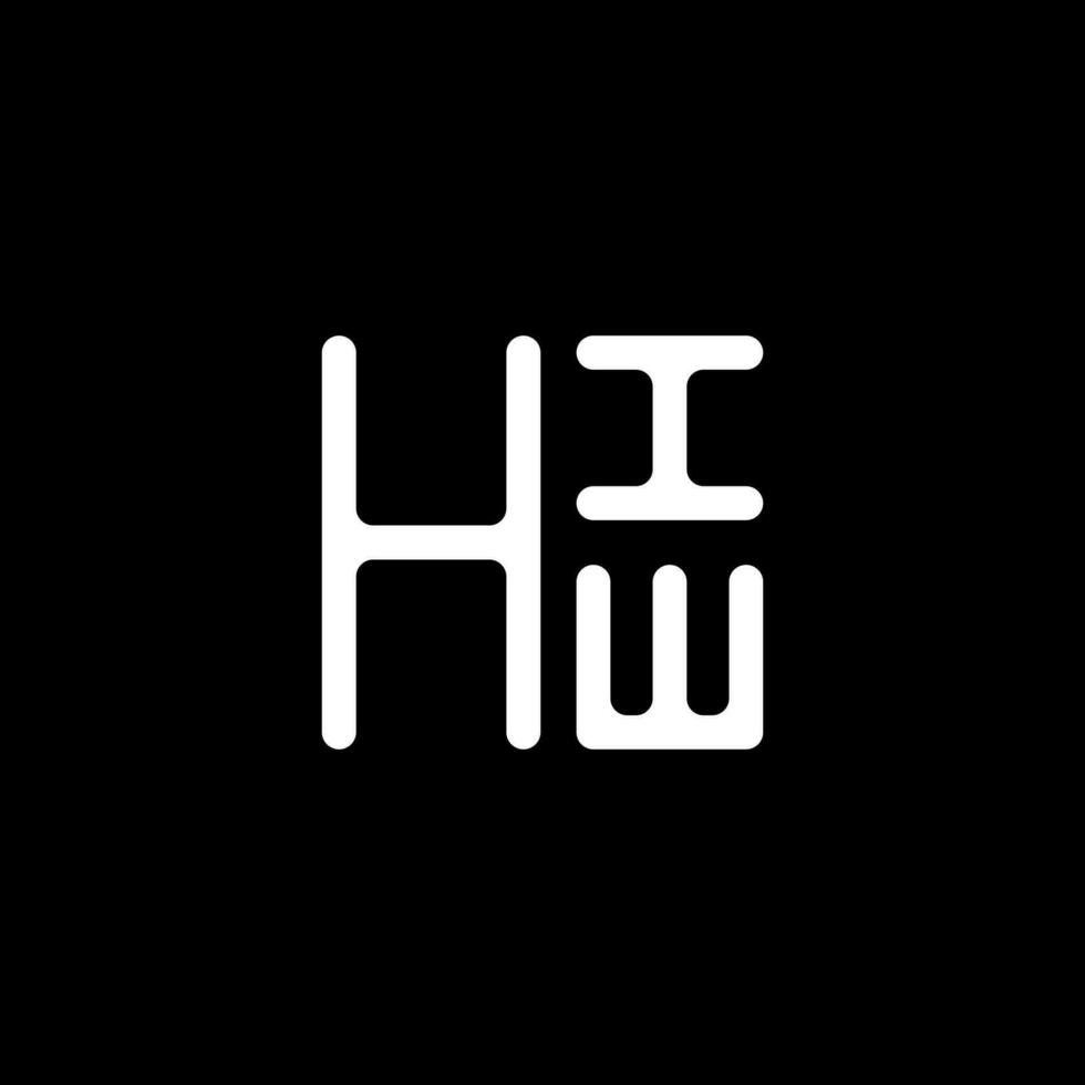 hiw brief logo vector ontwerp, hiw gemakkelijk en modern logo. hiw luxueus alfabet ontwerp