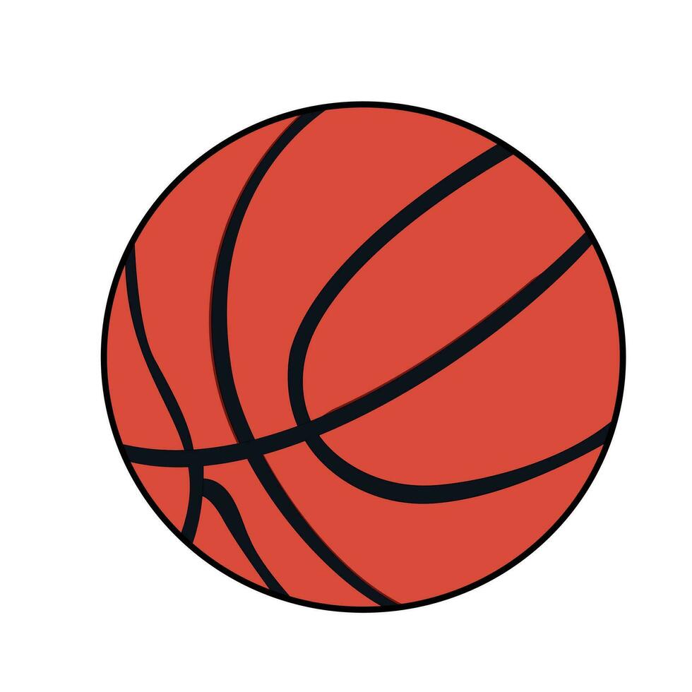 vlak illustratie van basketbal vrij downloaden vector