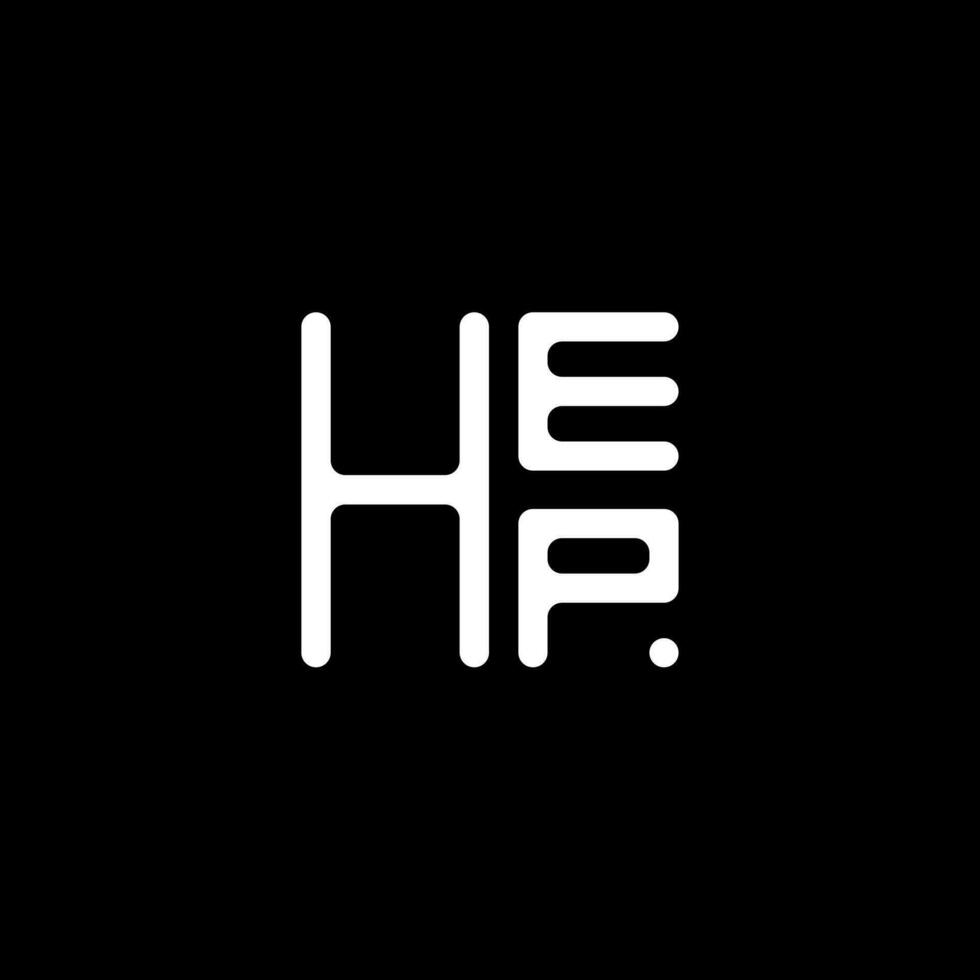 hep brief logo vector ontwerp, hep gemakkelijk en modern logo. hep luxueus alfabet ontwerp