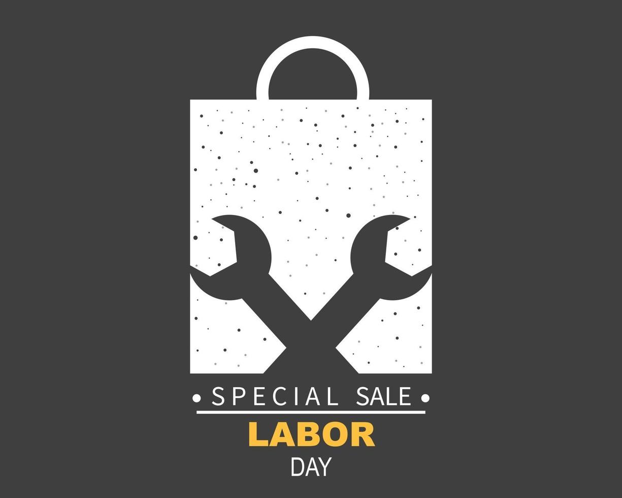 Labor Day Sale zaksleutelsjabloon vector