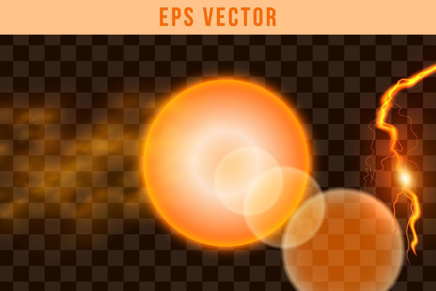3D-vormen instellen eps vector oranje kleur gloed zon vorm object