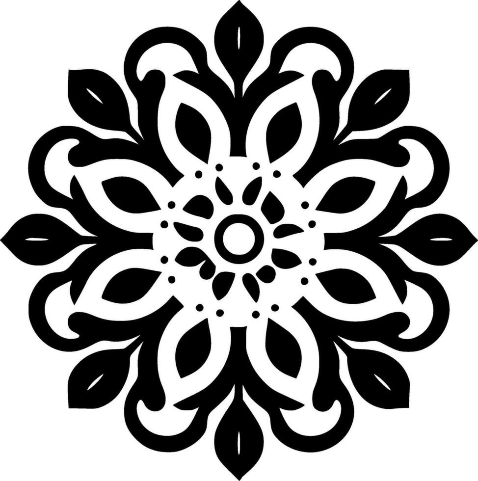 mandala - minimalistische en vlak logo - vector illustratie