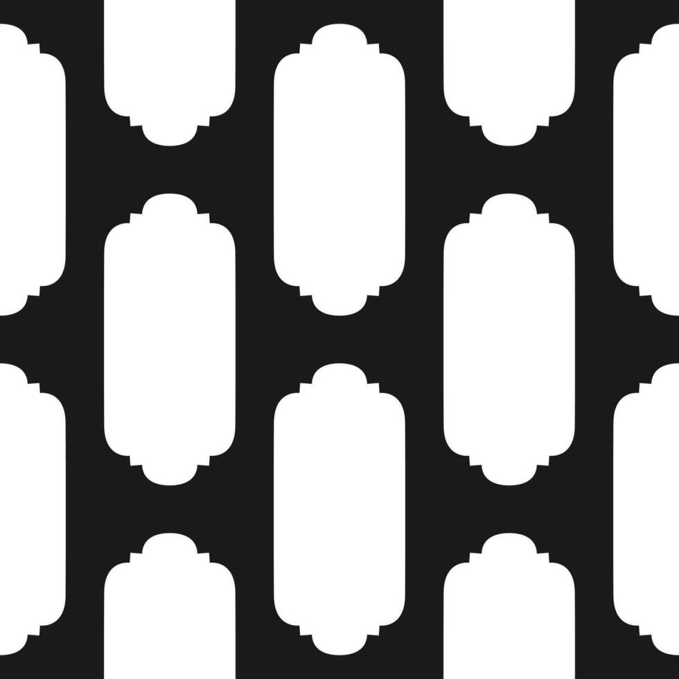 naadloos vector meetkundig zwart en wit achtergrond. minimalistische patroon met Arabisch vorm geven aan. vector illustratie van decoratief textuur.