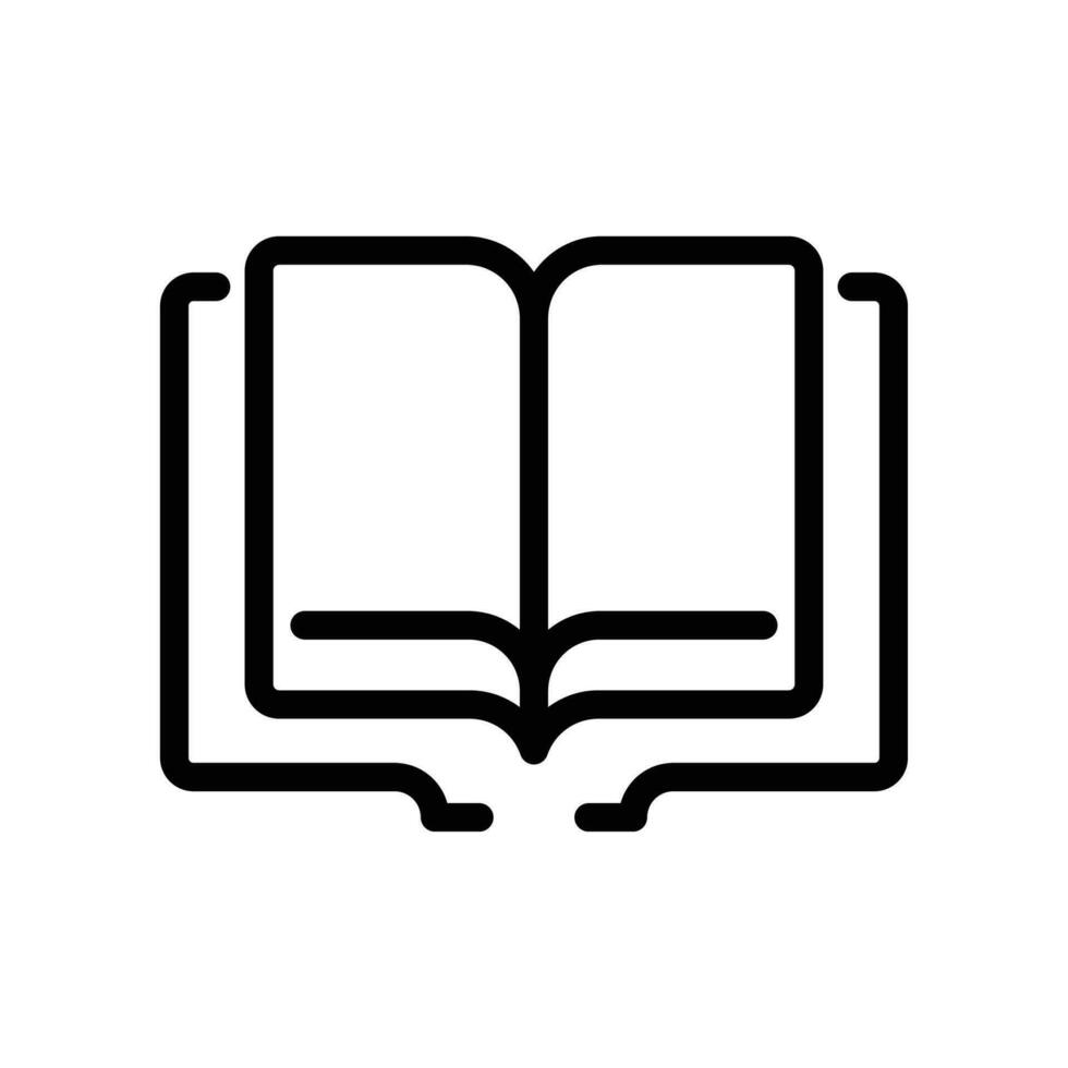 Open boek lijn icoon. lezen tijdschrift, boekje en encyclopedie symbool. documenten lezer logo voor web en mobiel app. bibliotheek of boek op te slaan teken. vector illustratie. ontwerp Aan wit achtergrond. eps 10