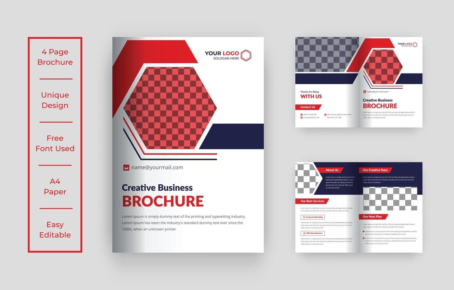 bedrijfsprofiel brochure sjabloonontwerp vector