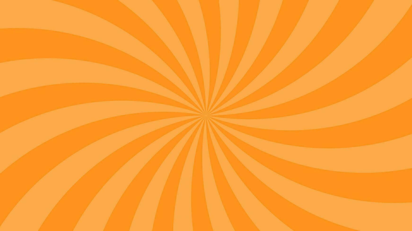 gemakkelijk licht oranje gebogen radiaal lijnen effect vector achtergrond