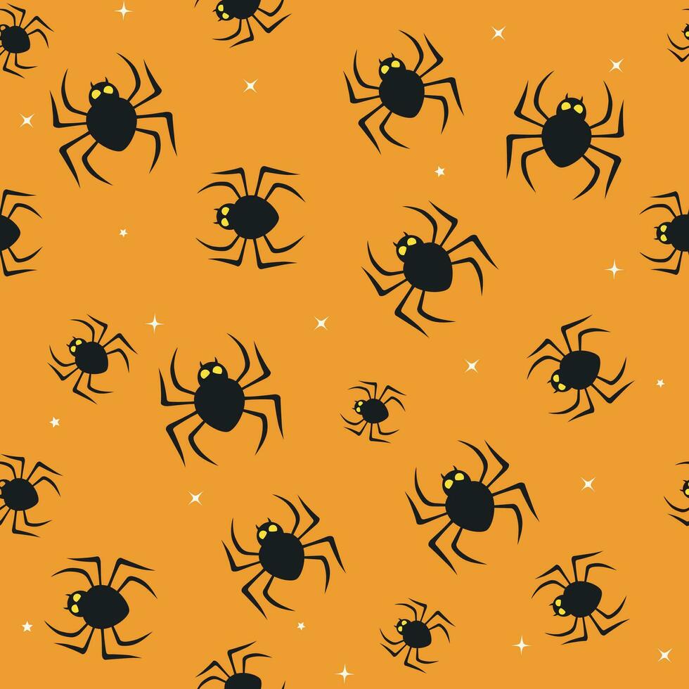 naadloos patroon met halloween spin, gelukkig halloween patroon ontwerp vector illustratie.