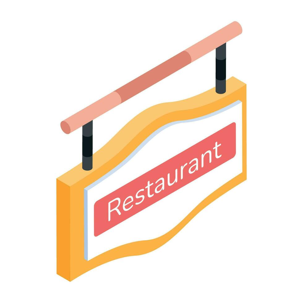 restaurant isometrische pictogrammen vector