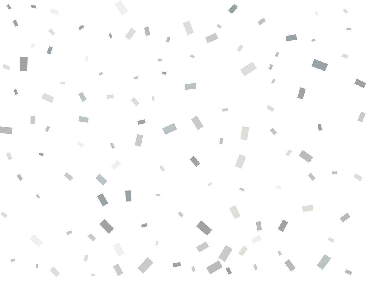 modern licht zilver rechthoekig schitteren confetti achtergrond. wit feestelijk structuur vector