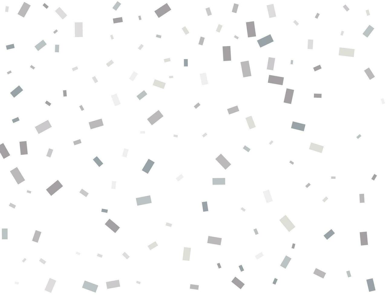 modern licht zilver rechthoekig schitteren confetti achtergrond. wit feestelijk structuur vector