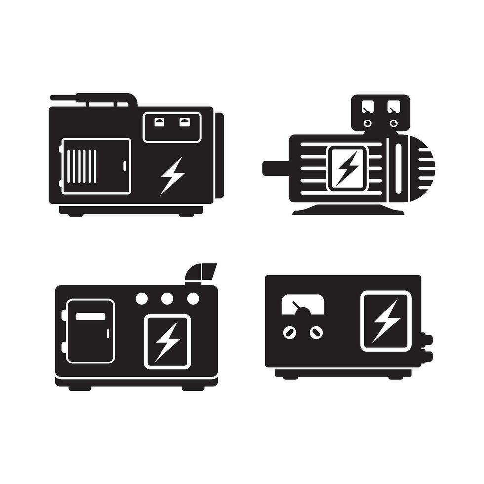 diesel generator logo icoon symbool, illustratie ontwerp sjabloon vector