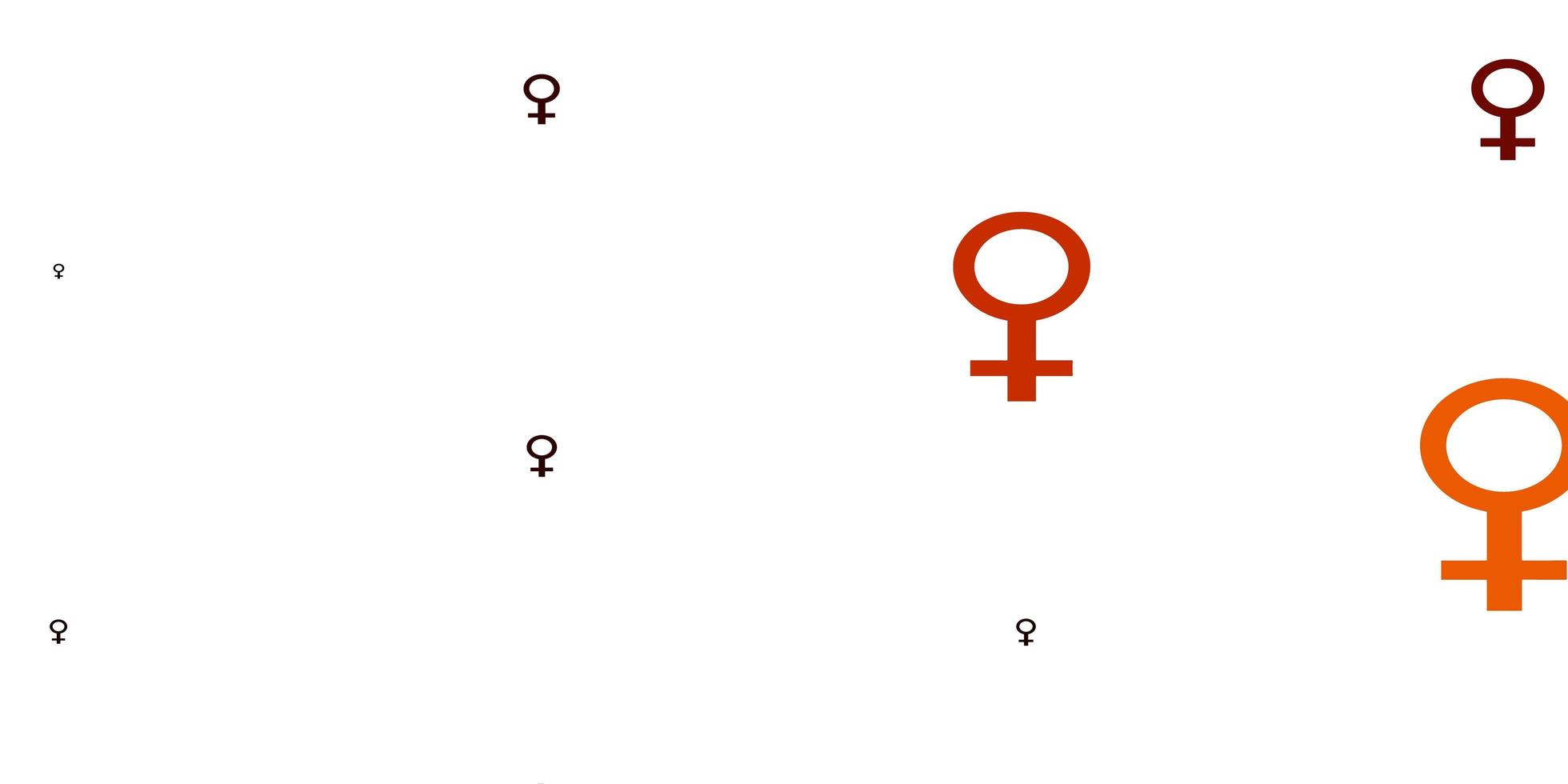 lichtroze vector achtergrond met vrouwensymbolen.