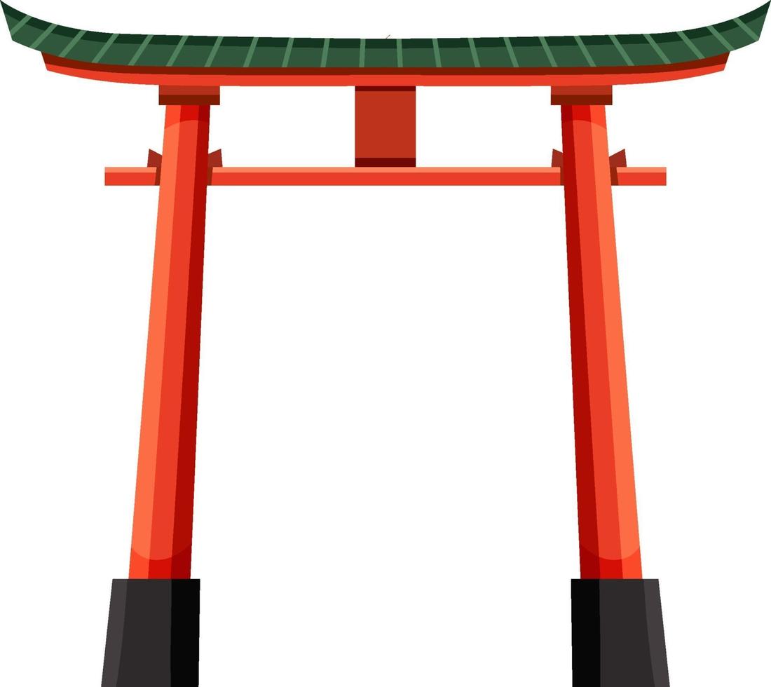 een torii-poortoriëntatiepunt van shinto-heiligdom in japan vector