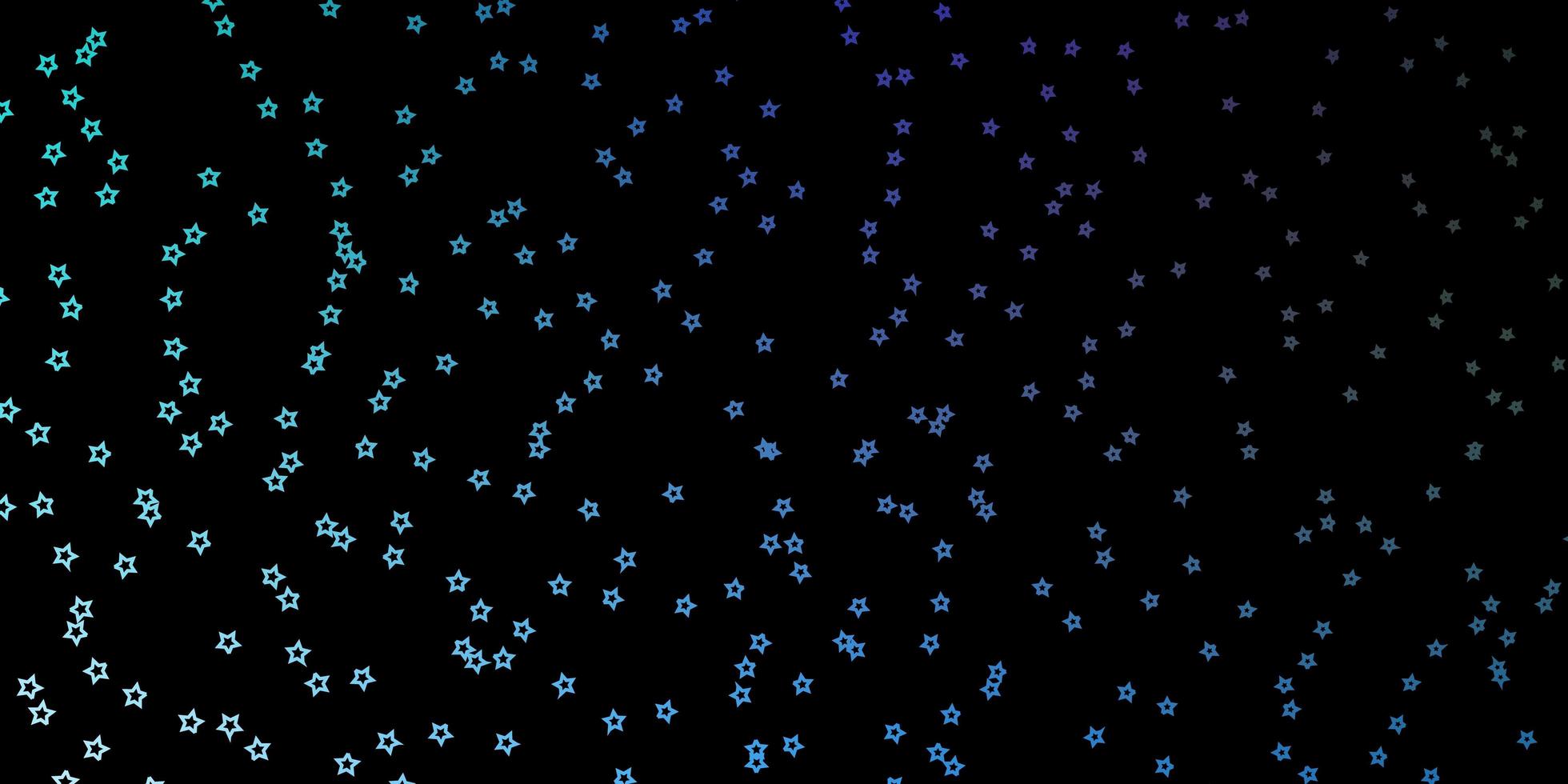 donkerblauwe, groene vectortextuur met prachtige sterren. vector