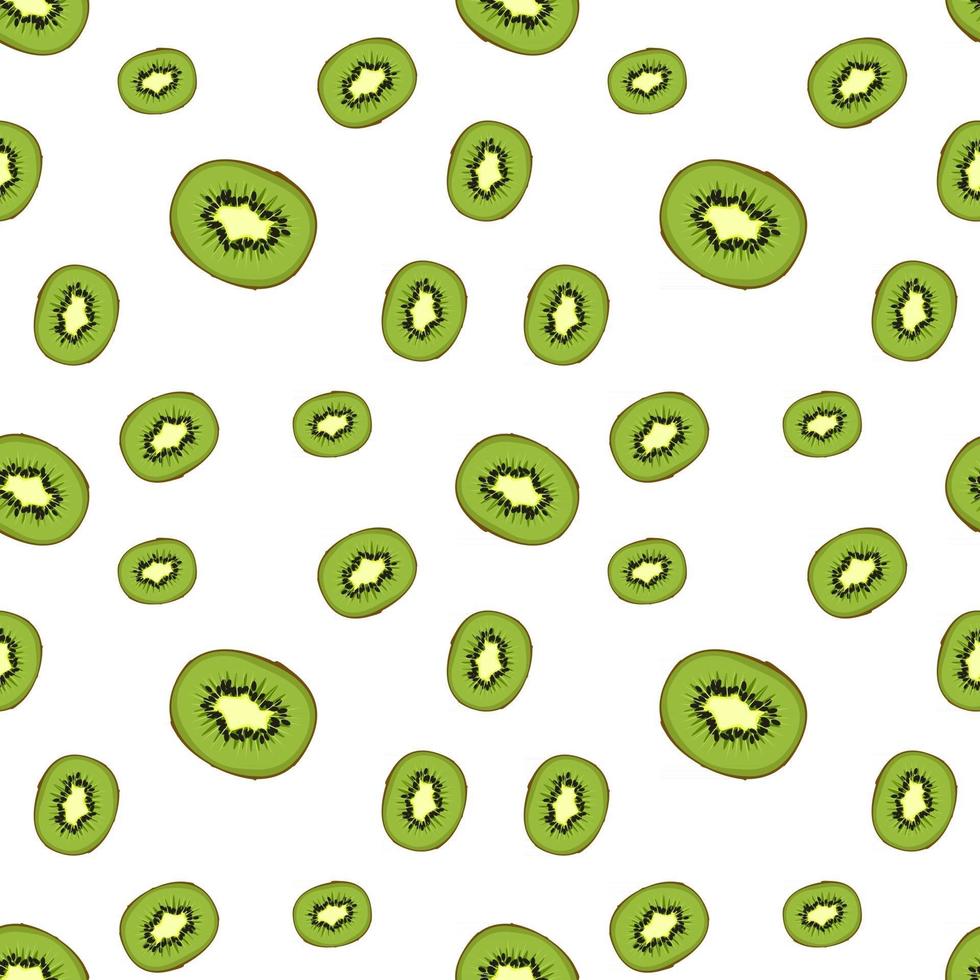 schattig naadloos zomerkiwi-patroon. print met exotisch fruit vector