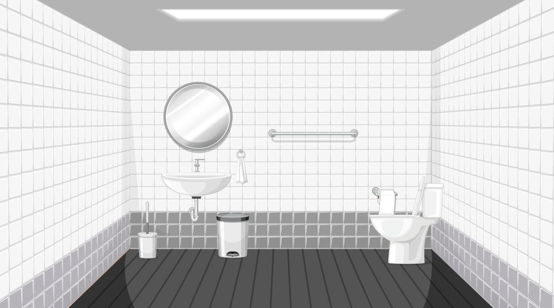 toilet interieur met meubels vector