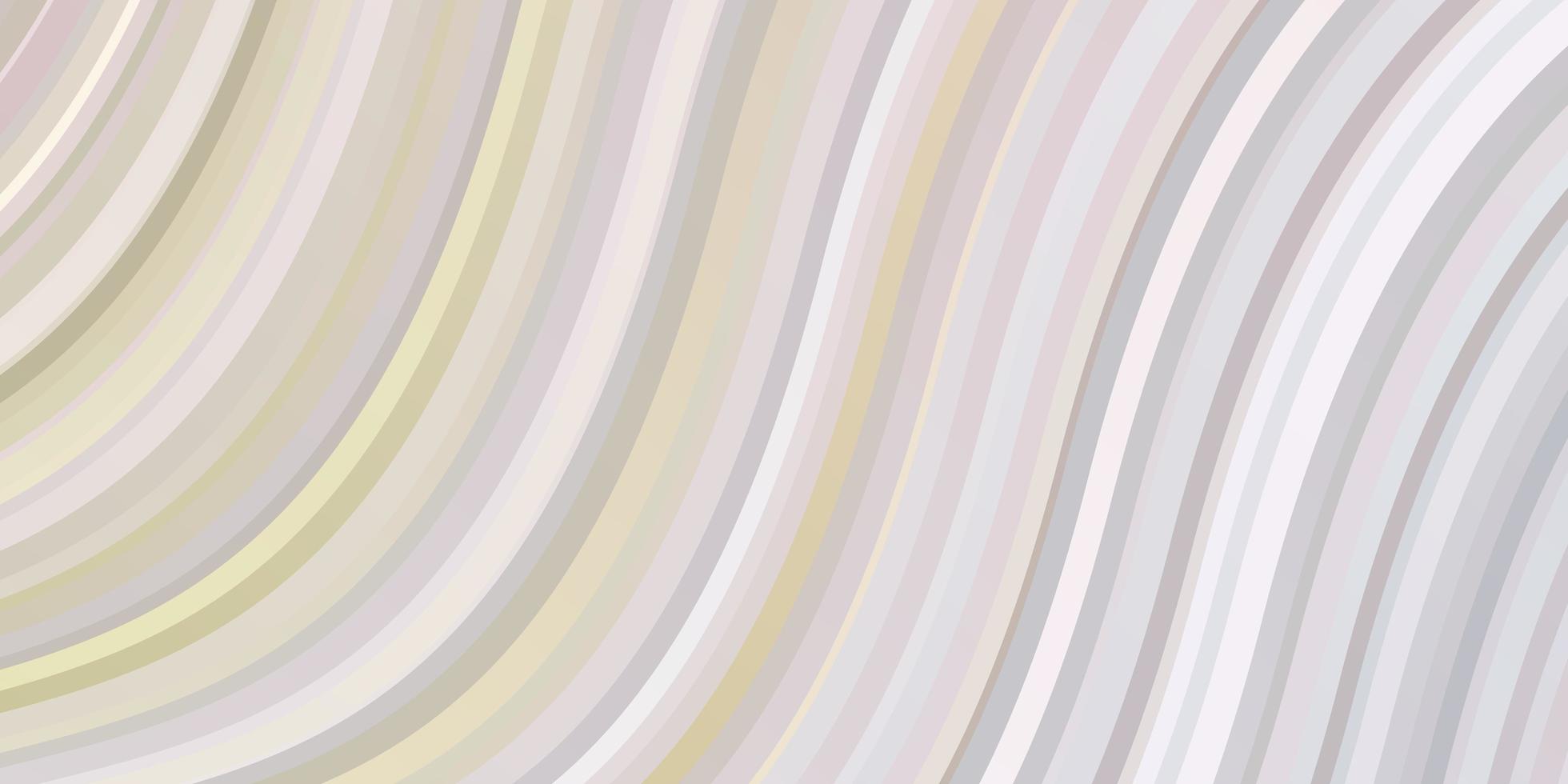 licht veelkleurige vector sjabloon met gebogen lijnen.