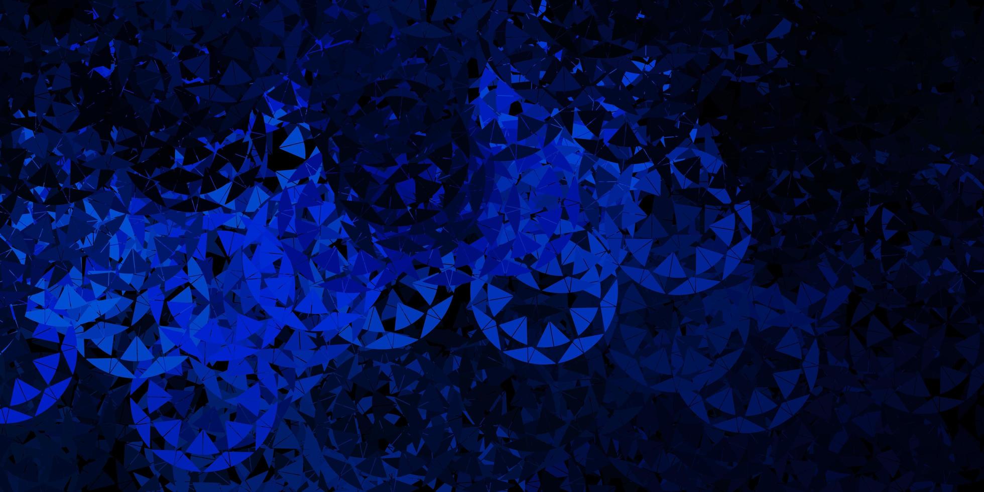 donkerblauwe vectorachtergrond met veelhoekige vormen. vector