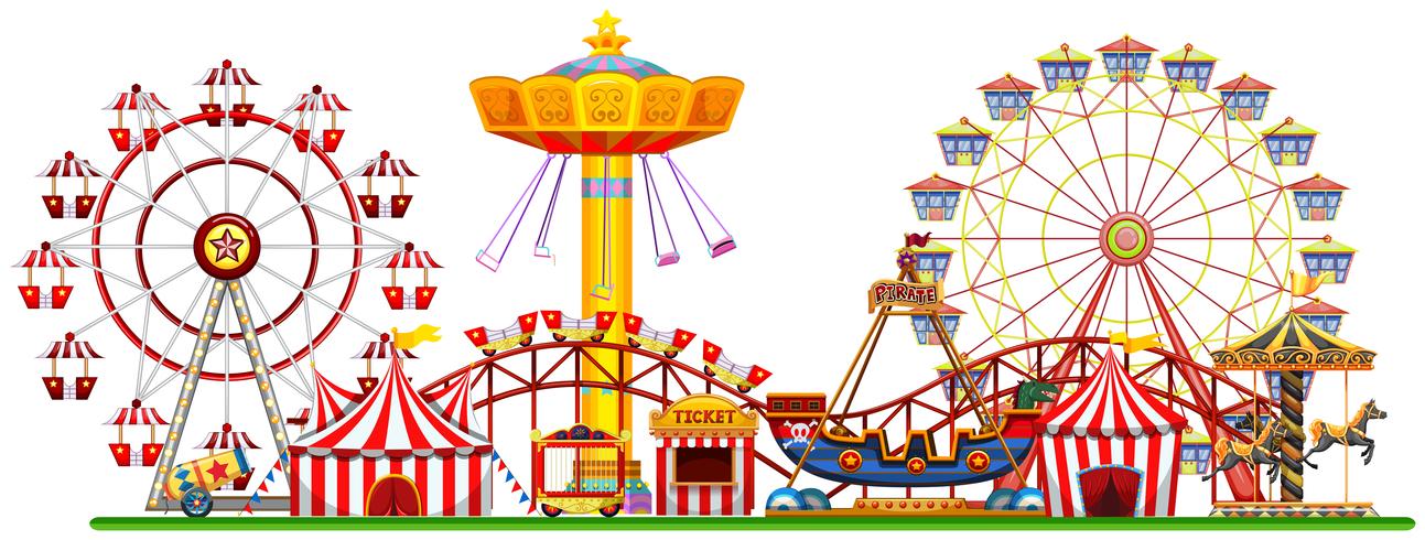 Een Panorama van Fun Fair vector