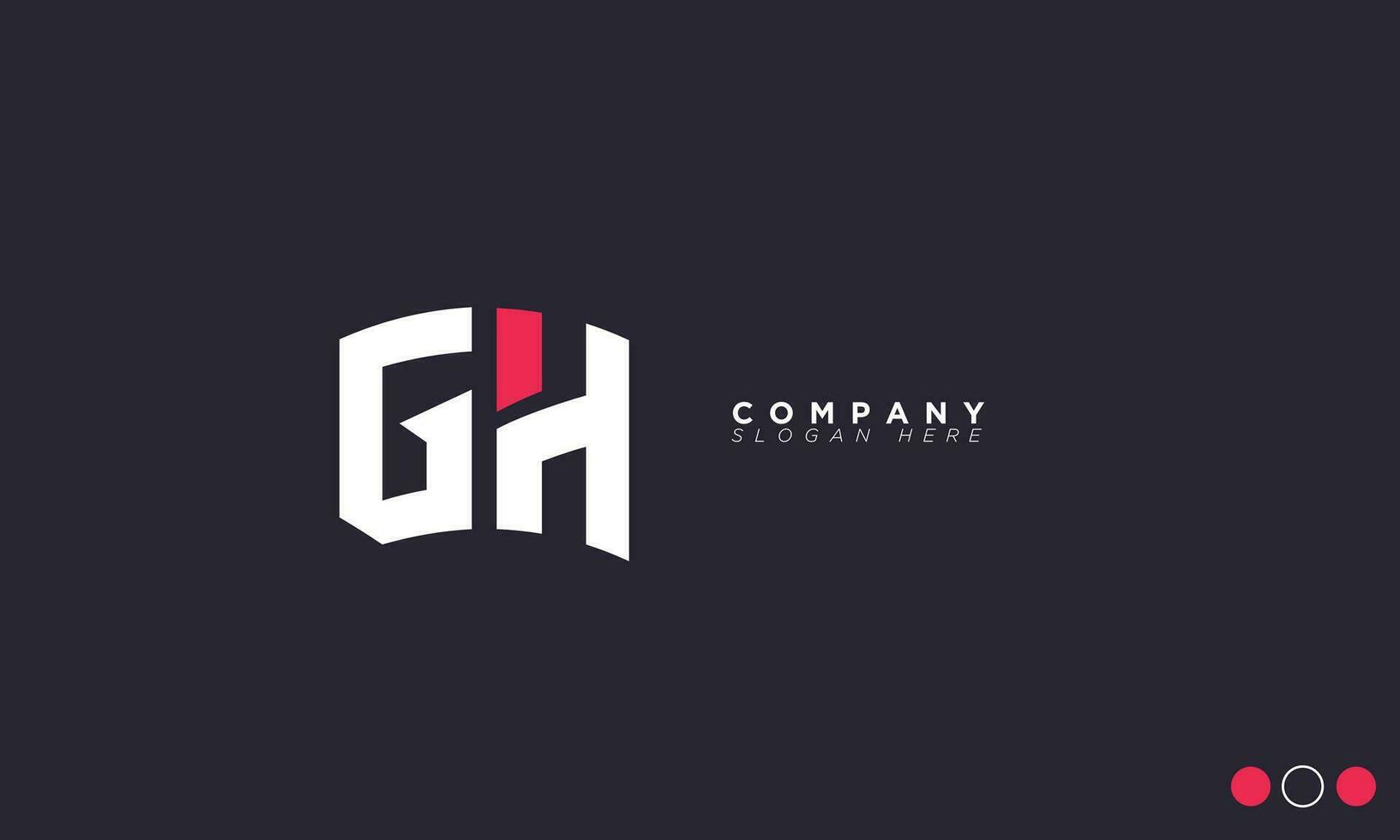 gh alfabet letters initialen monogram logo hg, g en h vector