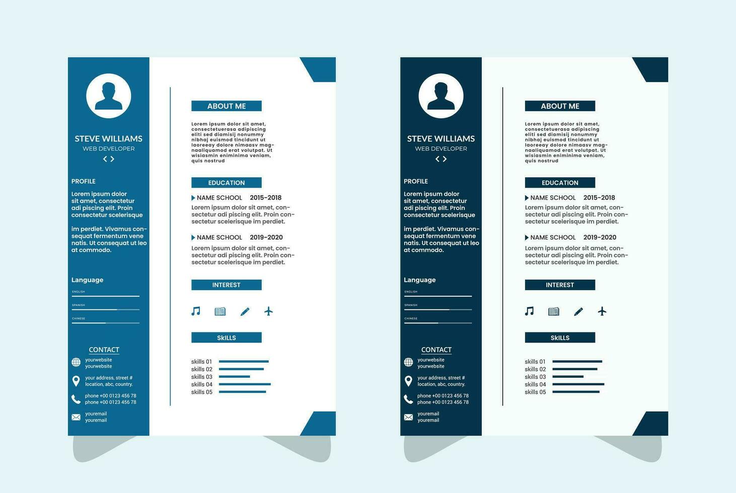 CV sjabloon ontwerp vector