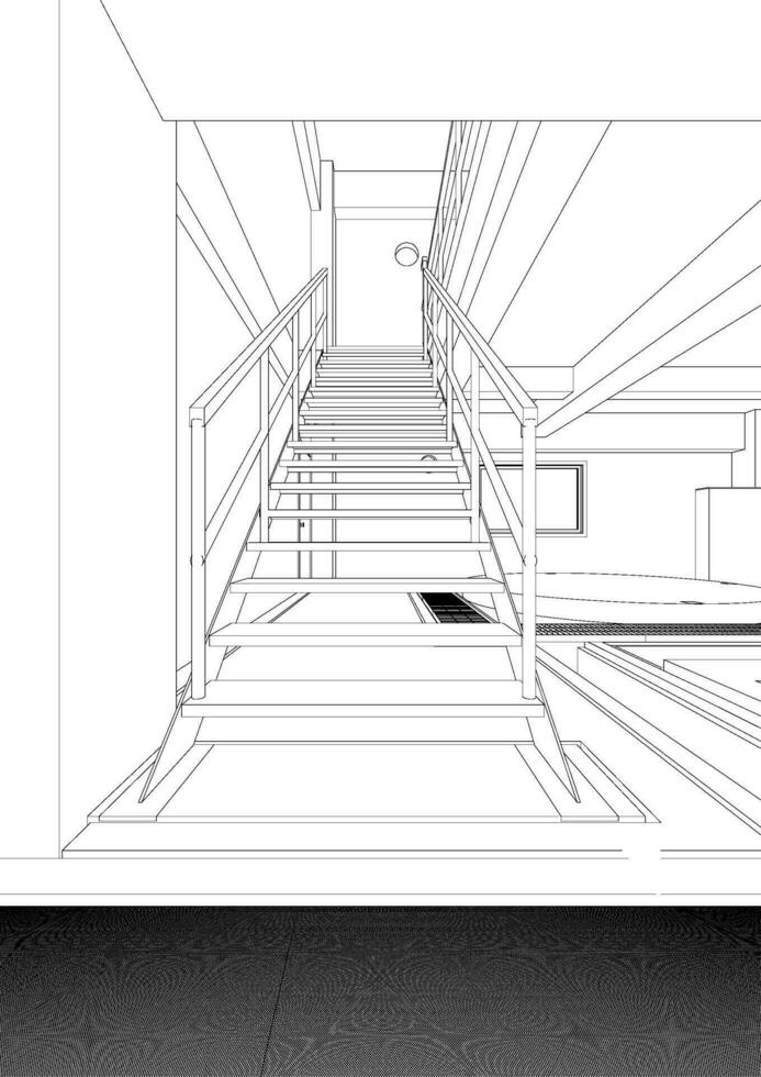 3d illustratie van industrieel gebouw vector