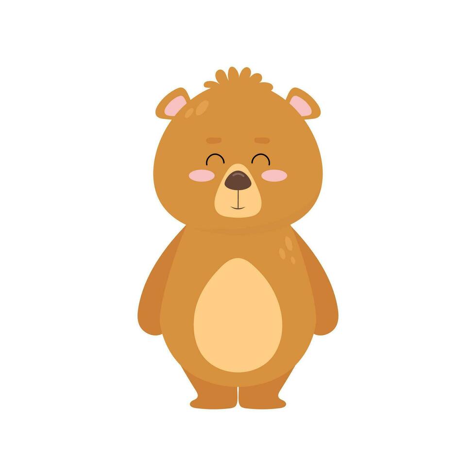 beer. bruin beer in tekenfilm stijl. kinderen vlak illustratie vector
