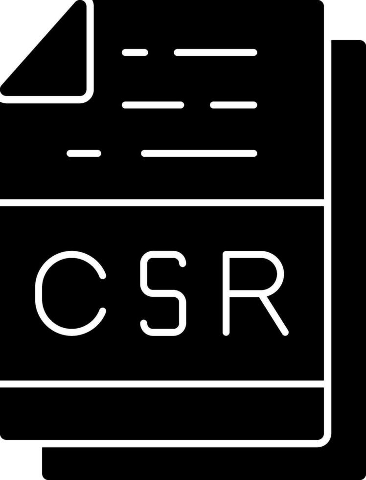 csr het dossier formaat vector icoon ontwerp