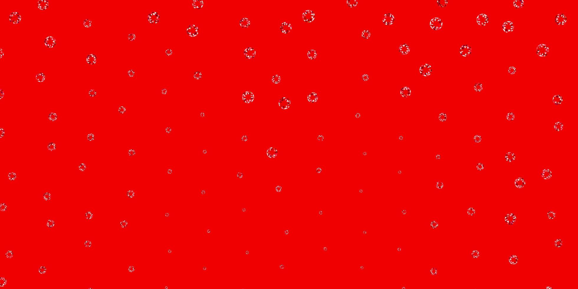 lichtroze, rood vector sjabloon met cirkels.