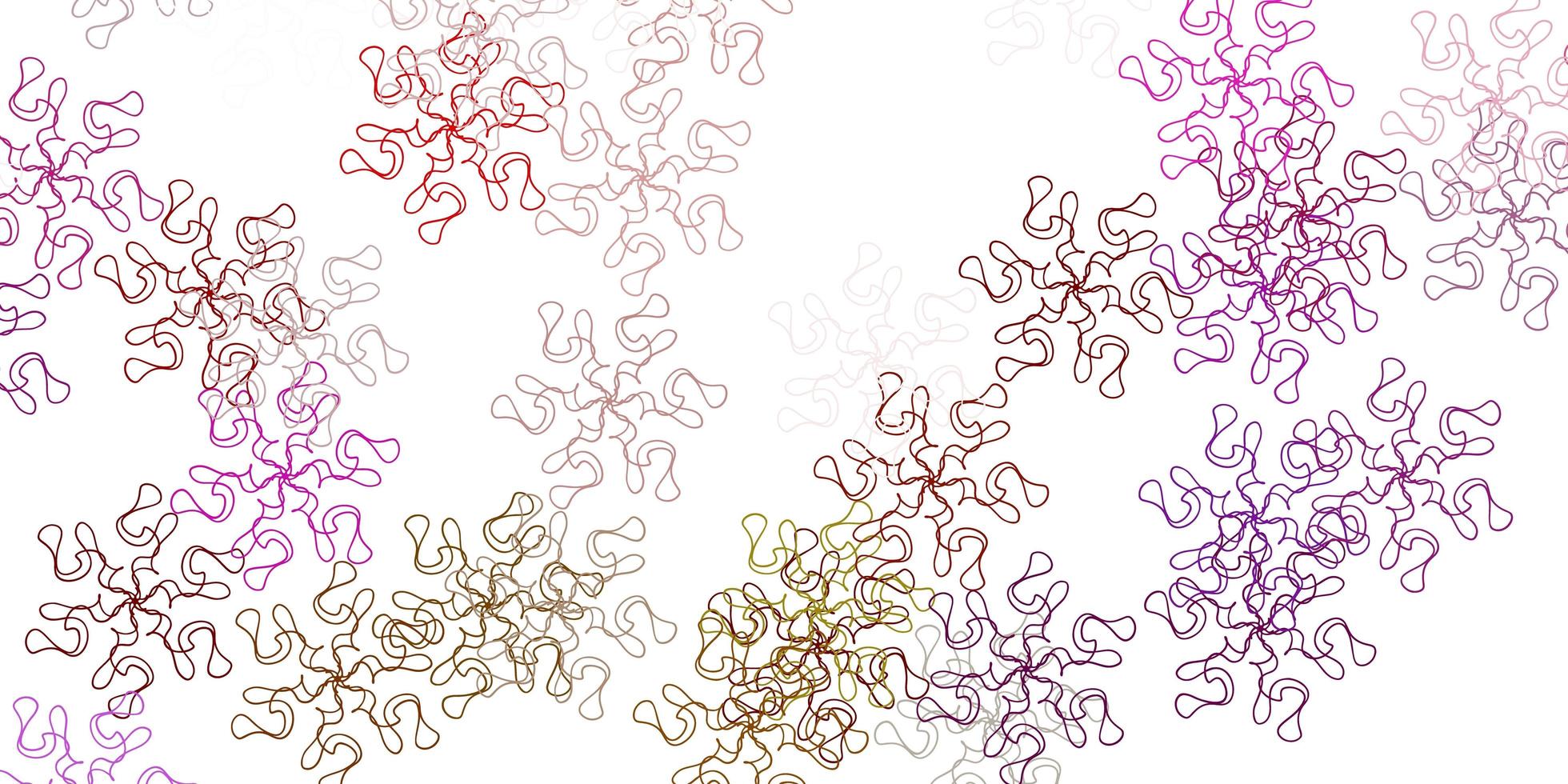 lichtroze, gele vector natuurlijke achtergrond met bloemen.