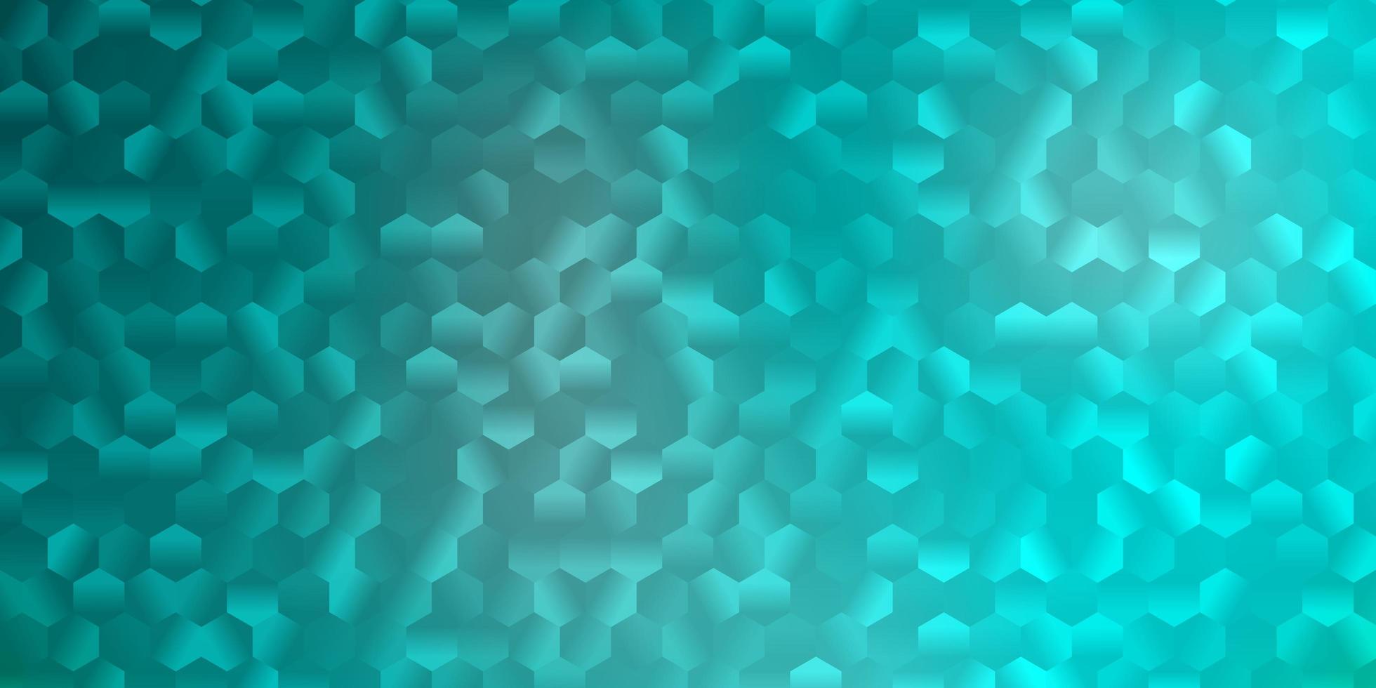 lichtblauwe, groene vectorachtergrond met een partij zeshoeken. vector