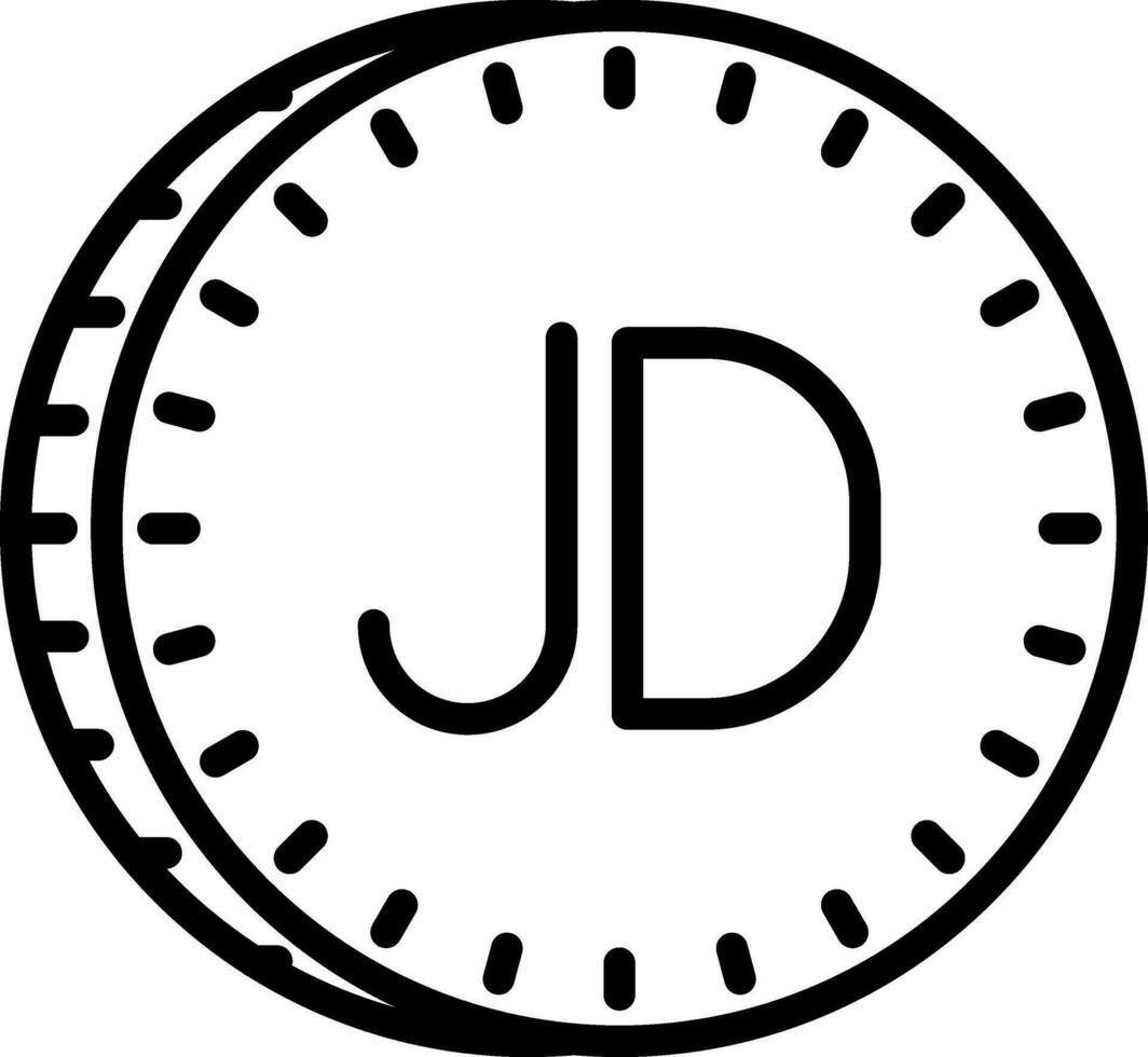 Jordaans dinar vector icoon ontwerp