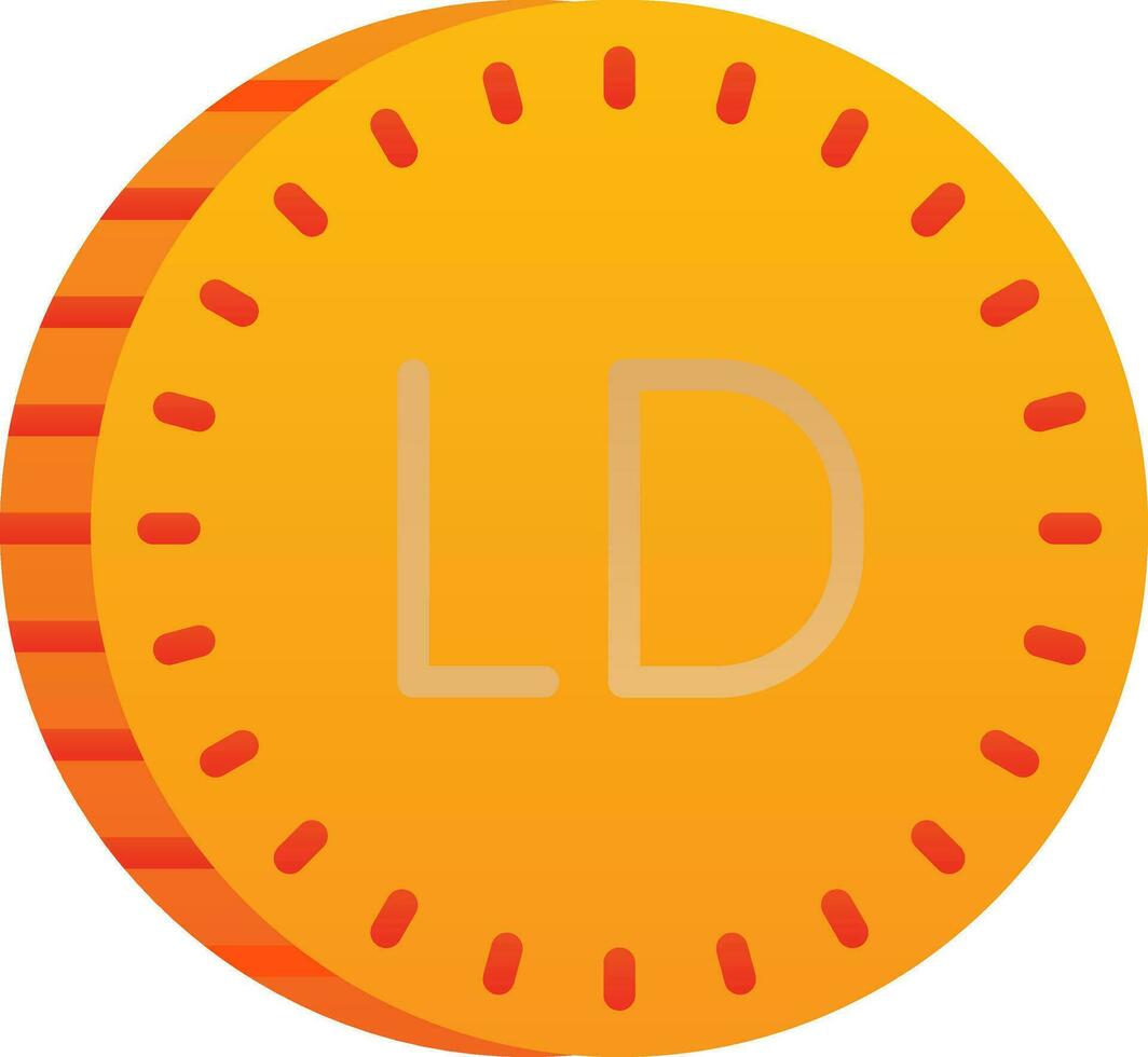 Libisch dinar vector icoon ontwerp