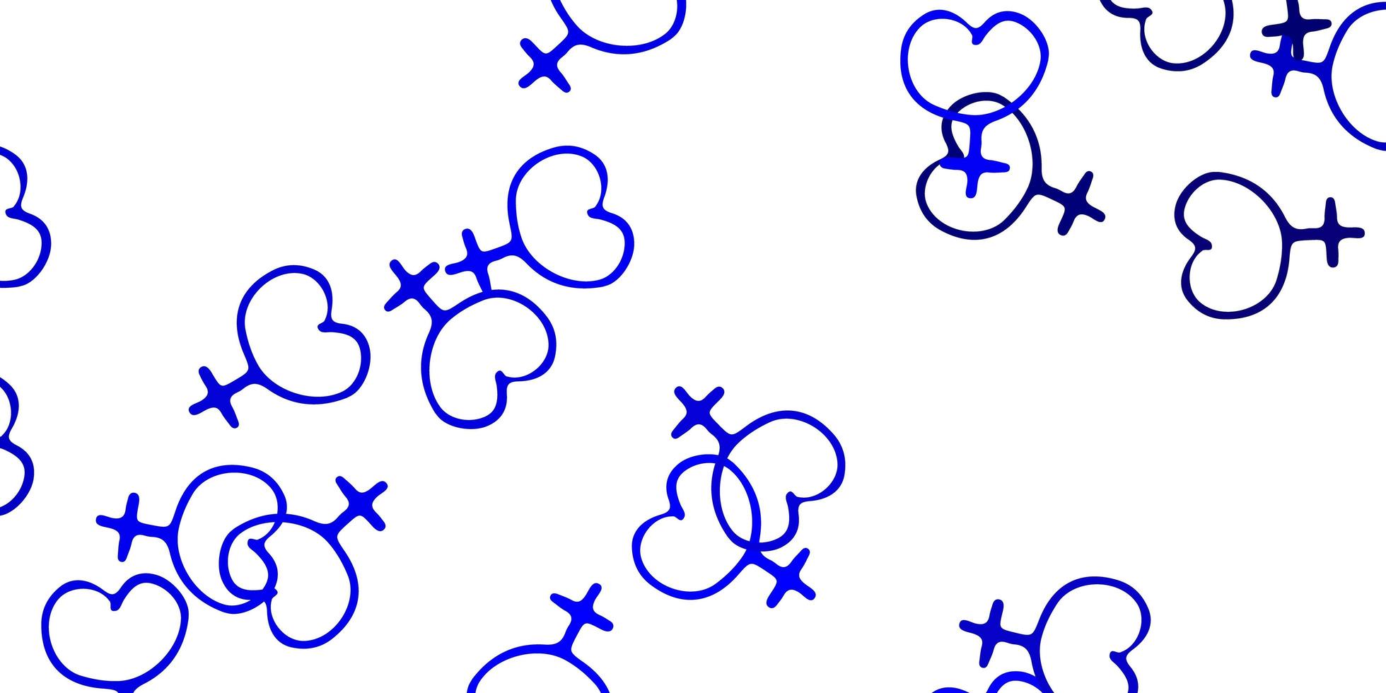 lichtblauwe vectortextuur met symbolen voor vrouwenrechten. vector