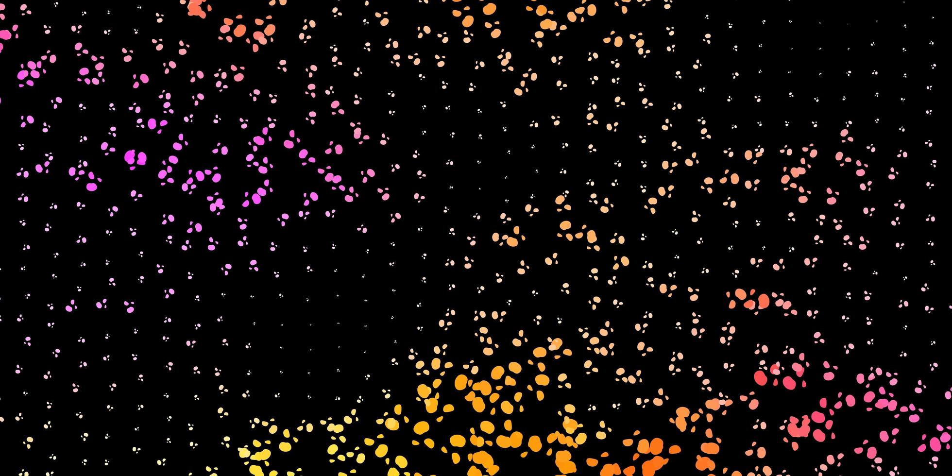 donkerroze, geel vectorpatroon met abstracte vormen. vector