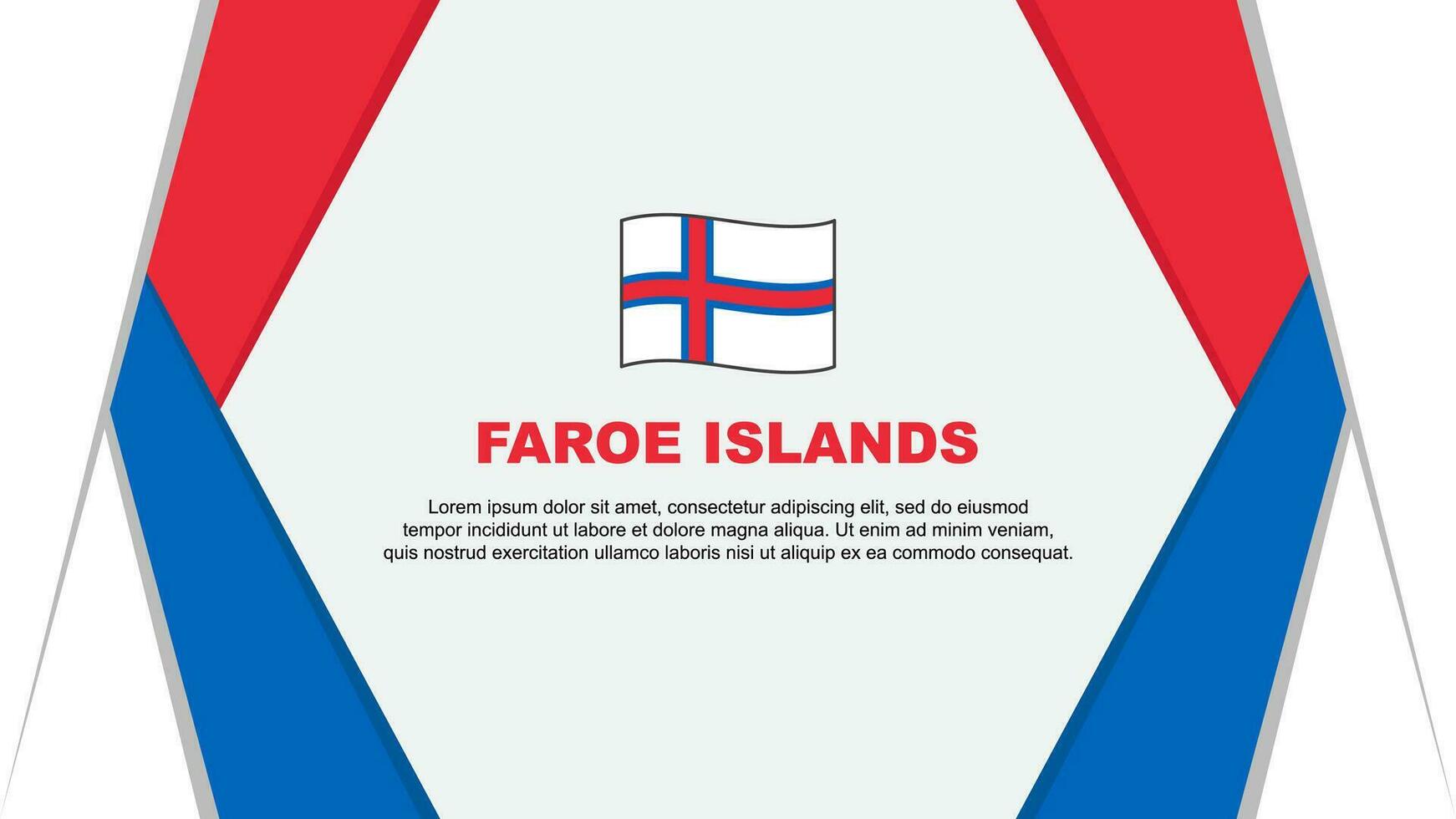 Faeröer eilanden vlag abstract achtergrond ontwerp sjabloon. Faeröer eilanden onafhankelijkheid dag banier tekenfilm vector illustratie. Faeröer eilanden achtergrond