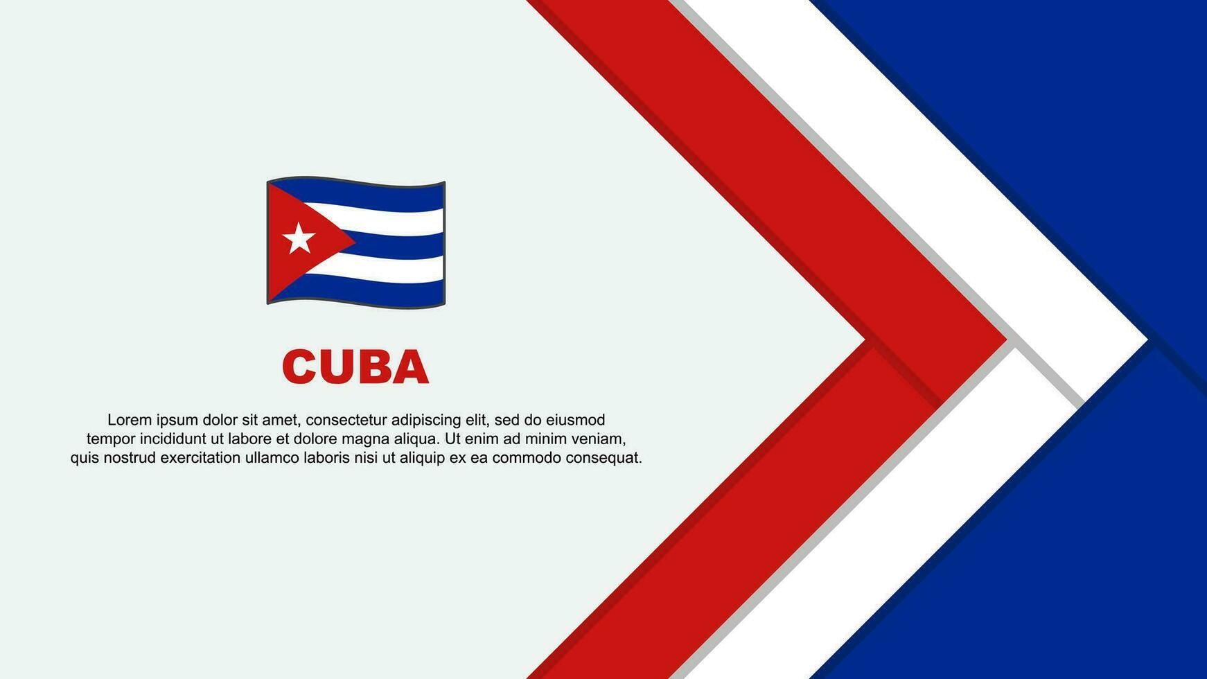 Cuba vlag abstract achtergrond ontwerp sjabloon. Cuba onafhankelijkheid dag banier tekenfilm vector illustratie. Cuba tekenfilm