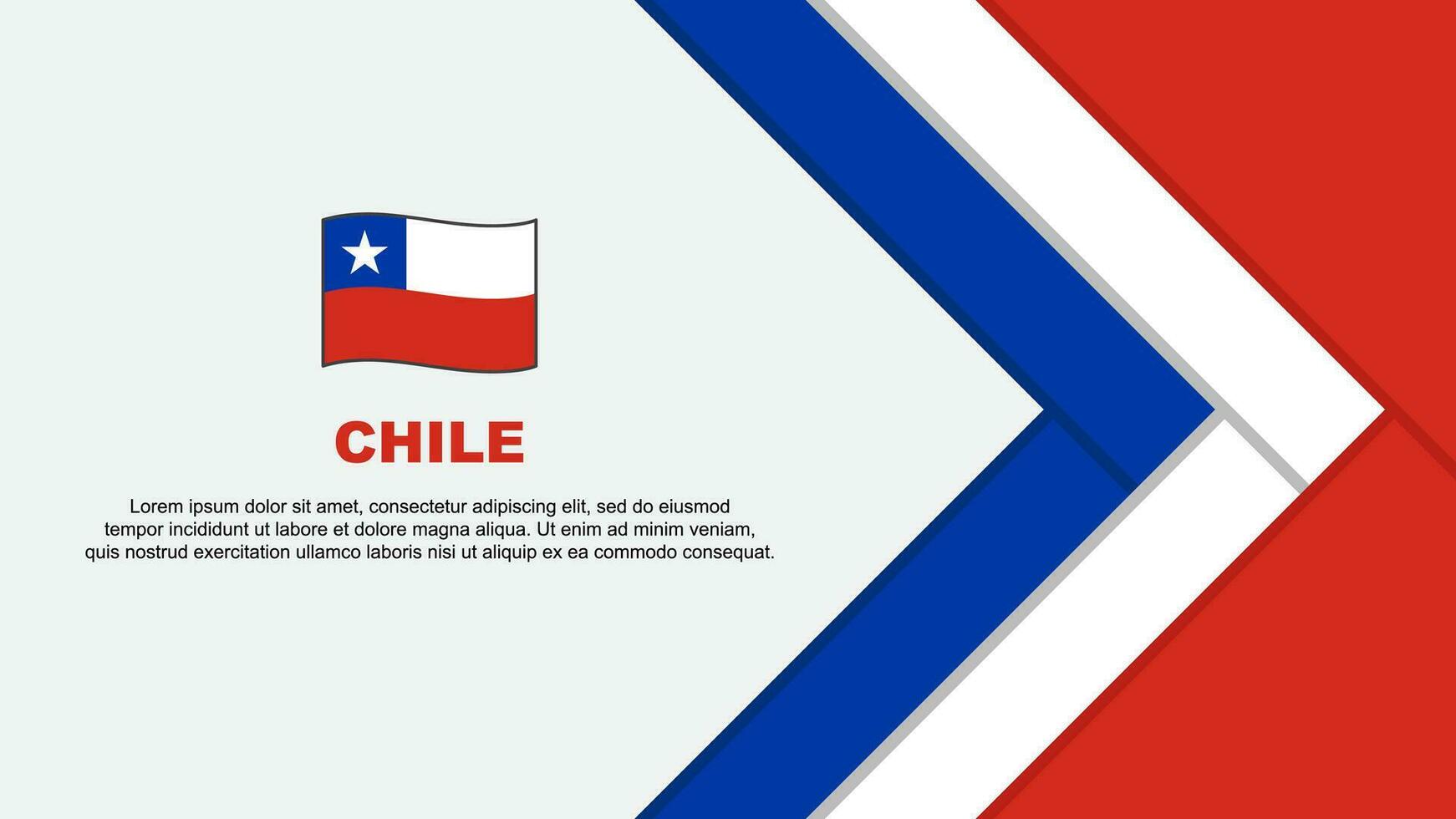 Chili vlag abstract achtergrond ontwerp sjabloon. Chili onafhankelijkheid dag banier tekenfilm vector illustratie. Chili tekenfilm