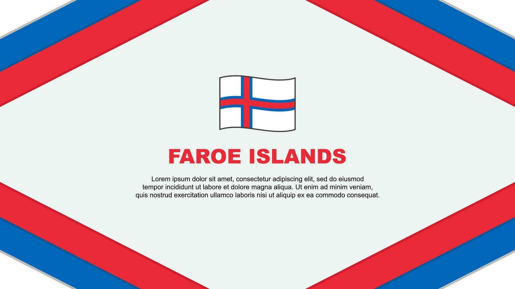 Faeröer eilanden vlag abstract achtergrond ontwerp sjabloon. Faeröer eilanden onafhankelijkheid dag banier tekenfilm vector illustratie. Faeröer eilanden sjabloon