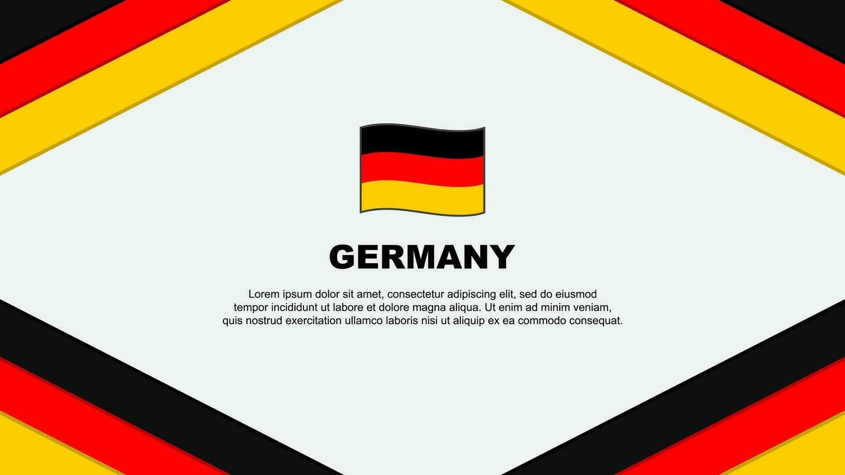 Duitsland vlag abstract achtergrond ontwerp sjabloon. Duitsland onafhankelijkheid dag banier tekenfilm vector illustratie. Duitsland illustratie
